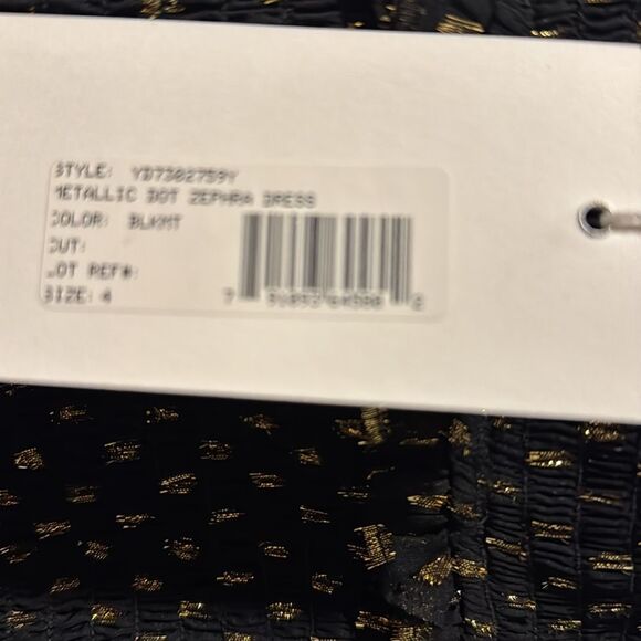 Likely Zephra Metallic Dot Dress Size 4 - Picture 9 of 9